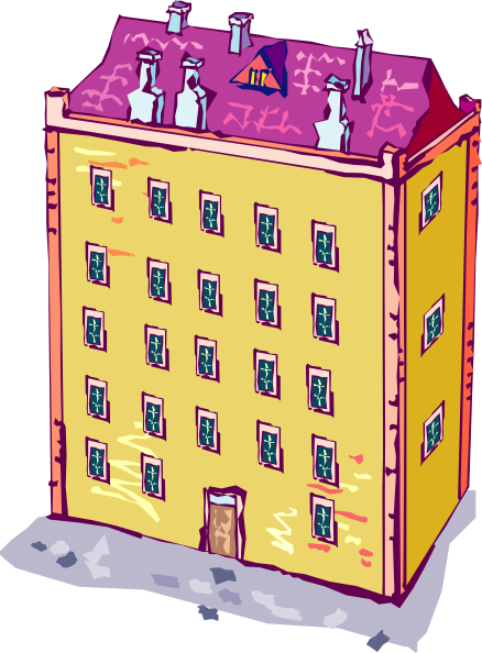 Yellow Brick Apartment Clip Art at Clker com vector clip 